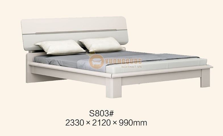 Giường ngủ nhập khẩu kiểu dáng đơn giản LJMS803G-2